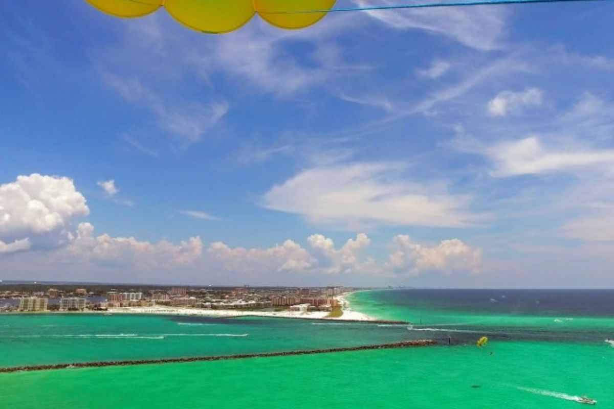 City views spotted while parasailing in Destin