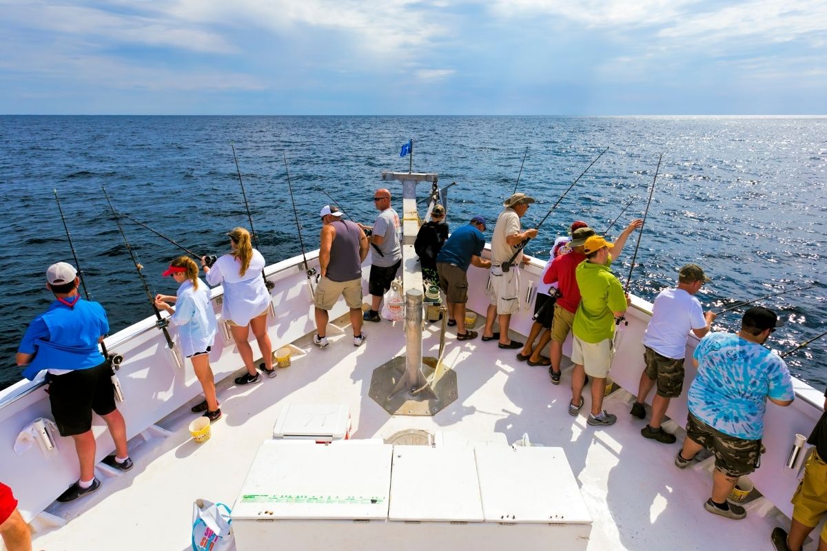 Group aboard Destin party boat Vera Marie