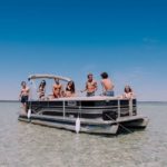 Pontoon rental anchored at Crab Island in Destin