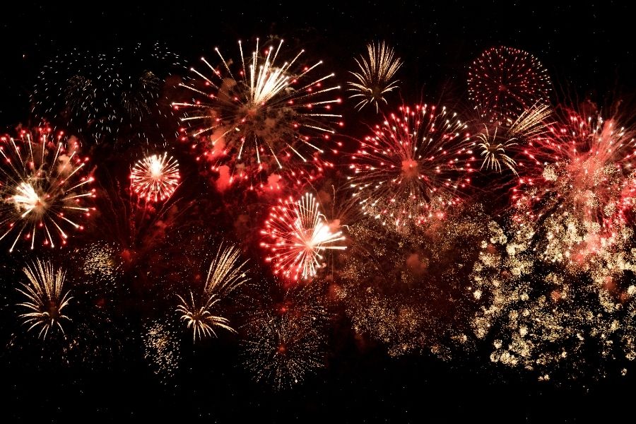fireworks show in downtown Fort Walton Beach