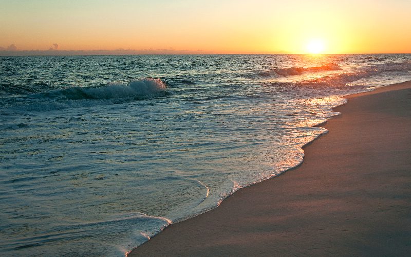 sunset on destin beach